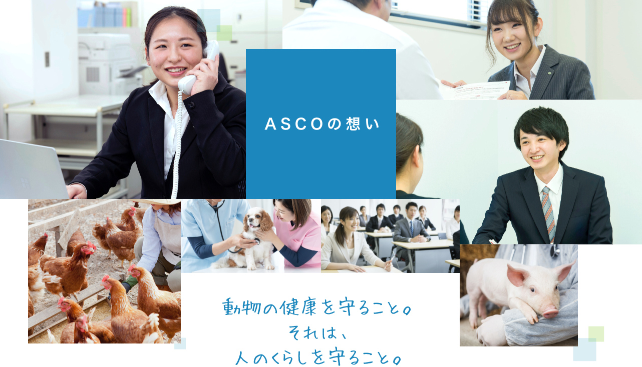 ASCOの想い 動物の健康を守ること。それは、人のくらしを守ること。